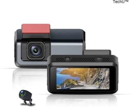 TechU™ Dashcam Camera – M45 Zwart – Dashboardcamera met Achteruitrijcamera – 3 inch Beeldscherm Full HD 1080P – 140° Wijdhoeklens – G-sensor – Loop recording – Bewegingssensor – Parkeermodus – Voor Auto — thumbnail 1