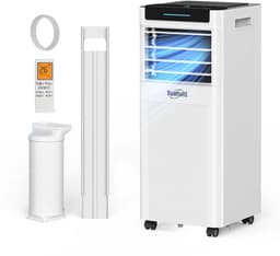 Mobiele airco 7000 BTU met stille slaapstand 3-in-1 airconditioner koelen ontvochtigen ventileren 2,0 kW capaciteit — thumbnail 1