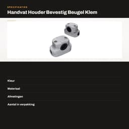 Handvat Houder Bevestig Beugel Klem - 26mm - Aluminiumlegering - Anti-roest - Geschikt voor Strimmer Trimmer Grasmaaier - 26mm — thumbnail 3