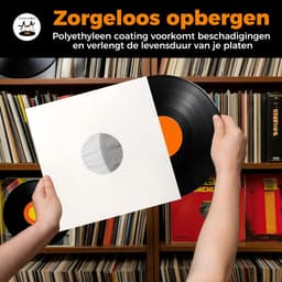 Pinguïn Records LP beschermhoezen - LP hoezen - Antistatische voering binnenhoes - 50 stuks - LP binnenhoezen - Wit - 80 gram - Vinyl hoezen — thumbnail 4