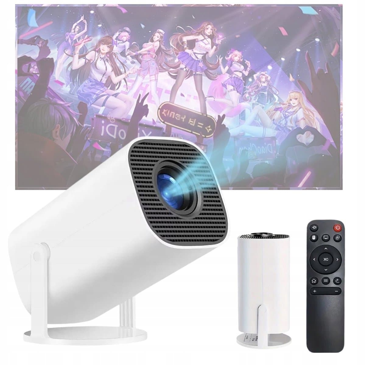 Mini Beamer - Draagbaar Projector - Android 12 - 5G & WiFi & Bluetooth 5.0 - 180° Hoek - 1080P - 200 ANSI - Thuisbioscoop - Voor Thuis en Kantoor — afbeelding 1
