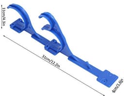 Kunststof zwembadhanger, zwembadhouder, plaatsing telescopische stang, stofzuigerslanghaak met schroeven voor zwembad, telescopische stang, stofzuigerslangblad, skimmer — thumbnail 5