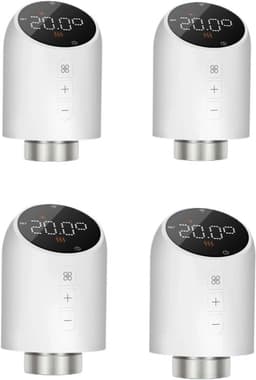 Radiatorkraanregelaar - Slimme Thermostaat - Energie Besparen - App Bediening - 4 Stuks - Wit — thumbnail 1
