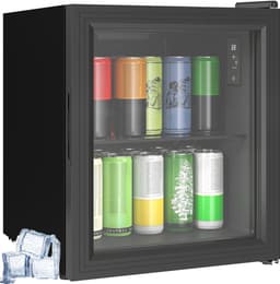 ECTEATOY® Mini Koelkast met Glazen Deur - Drankenkoelkast 46L (59 Blikjes) - Vrijstaand - Touchscreen 0-20°C - LED Verlichting - Stil (39dB) - Zwart — thumbnail 1