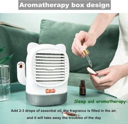 Verdampingskoelers Ventilator - Luchtkoeler huishoudelijke bevochtiging mobiele airconditioning watergekoelde kleine airconditioner — thumbnail 5