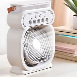 USB-aangedreven bureauventilator, perfect voor studenten, reizigers en kampeerders (groen). — thumbnail 2