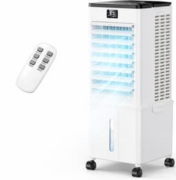 Mobiele Airconditioner - Mobiele Airco - 4-in-1 Airco met Koeling voor 50m³ - 7000BTU - Grote Draagbare Airconditioning met Afvoerslang, Ventilator & Ontvochtiger - Smart App & Afstandsbediening - Stille Staande Airco - Wit — thumbnail 1