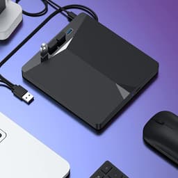 Externe Brander - Lezer Speler - Gegevens Archiveren - Dubbele USB-C - 7-in-1 - Zwart — thumbnail 4