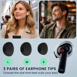 kwmobile 6x cover voor in-ear oortjes geschikt voor Nothing ear (2) - Vervangende oordopjes van siliconen in zwart - 3 maten — thumbnail 3