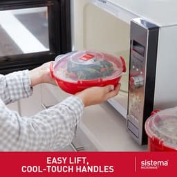 Solidchoice - Magnetron Bord 1,3 L in Rood voor Snelle Maaltijden — thumbnail 5