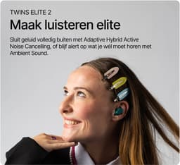 Fresh 'n Rebel Twins Elite 2 - Krachtige Bluetooth Oordopjes met Hybride Actieve Noise Cancelling - 47 uur Speeltijd - Multipoint verbinding - Draadloos en Waterdicht (IPX4) (Berry Red) — thumbnail 5