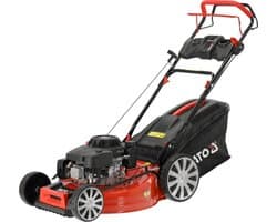 Benzine Grasmaaier Zelfrijdend - 224 cc Loncin Motor (4.5 kW / 6.1 PK) - Maaibreedte 56 cm - 4-in-1 Functie met Mulching - 62L Opvangzak