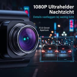Fokelyi Dashcam Voor Auto - 1080P Drie Camera's Met Zuignap -Driving Recorder - 170° Groothoek En F2.0 Nachtzicht - Parkeerbewaking En Loopopname - HD Dashcams Voor Achter — thumbnail 4