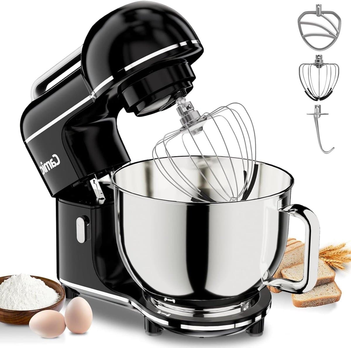 Keukenmachine - Mixer Deeg - Bakken Thuis - 10 Snelheden - 7 Liter Kom - Zwart — afbeelding 1