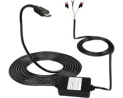 Dash Cam ACC hardwire kit, micro USB hardwire dashcam kit step-down kabel, 12V-24V naar DC 5V 3A Car Dash Charger netsnoer - 3,5 m