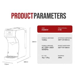 HiBREW H1B - 6 in 1 - Koffiemachine - Koffiezetapparaat - Multifunctioneel voor warm en koud - Kapsulekoffiezetapparaat - Voor Nespresso, Dolce Gusto, ESE & gemalen koffie — thumbnail 5