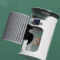 Mobiele Airco - 3-in-1 - 400ml - Kleine Airconditioning zonder Afvoer Slang - Draagbare Ventilator - 50 dB - 3 Functies & Snelheden - 90° Oscillatie - Luchtbevochtiger - Slaapkamer Kantoor Woonkamer - Blauw — thumbnail 2