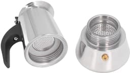 Italiaanse koffiemaker - Percolatiekoffiemaker - Italiaanse mokapot - Franse koffiemaker - Europese espresso - Roestvrij staal - 12 kopjes - 600 ml - Zilver — thumbnail 5