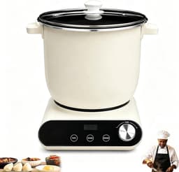 Automatische Swallow Maker - Fufu Machine Yam - Eenvoudig Koken - Krachtige 900W Motor - 7L Capaciteit - Wit — thumbnail 1