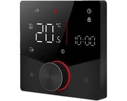 Slimme Thermostaat - Digitale Temperatuurregelaar - Comfortabel Wonen - Wekelijks Programmeerbaar - 8.8 cm - Zwart