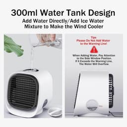 Draagbare Aircooler, koelt binnen 90 seconden, 3 windsnelheden voor thuisgebruik （Roze） — thumbnail 2