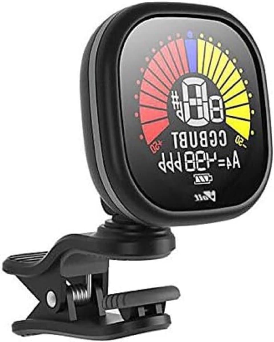 Clip-tuner - Stemapparaat - Muziek Stemmen - Oplaadbaar via USB - 49x26x40 mm - Zwart — afbeelding 1