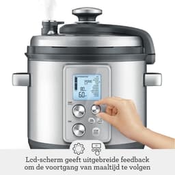 Multicooker - Elektrische Pan - Maaltijden Bereiden - Adaptieve Kooktechnologie - 6 Liter - Geborsteld Staal — thumbnail 5