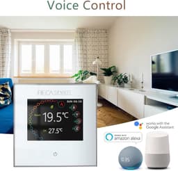 Slimme Thermostaat - Verwarming Regelaar - Comfort Verhoging - App & Stem Bediening - 15 mm Dun - Wit — thumbnail 5