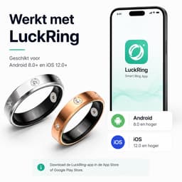 DrPhone RingSense Elegance Slimme Ring - Smart Ring - IP68 - Stappenteller - Goud - EU Maat 55 — thumbnail 2