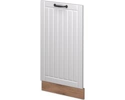 Vaatwasserfrontpaneel - Keukenfront Paneel - Keuken Completeren - Soft-close Scharnieren - 45 cm - Wit Landhuis