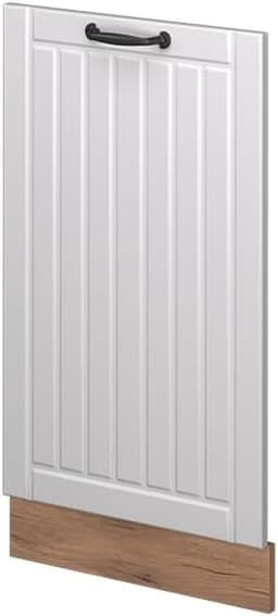 Vaatwasserfrontpaneel - Keukenfront Paneel - Keuken Completeren - Soft-close Scharnieren - 45 cm - Wit Landhuis — thumbnail 1