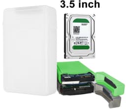 Let op type!! Bescherm hoesje voor 3.5 inch HDD harde schijf wit — thumbnail 1