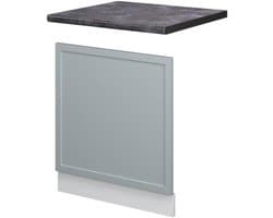 Vaatwasser Paneel - Keukenfront Frontpaneel - Keuken Afwerking - Soft-close Scharnieren - 60 cm Breed - Licht Blauw-Grijs