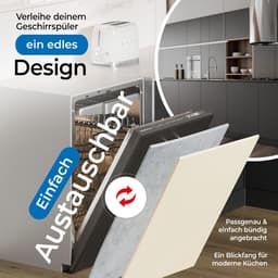 Vaatwasser Frontpaneel - Deurpaneel Vaatwasser - Keuken Opfrissen - Krasbestendig Melamine - 715 x 594 mm - Beige — thumbnail 4