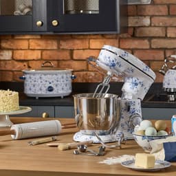 Keukenmachine met Bloemendessin - Mixer Deegmachine - Bakken en Mixen - Volledig Metalen Tandwielsysteem - 4.5 liter - China Rose — thumbnail 3
