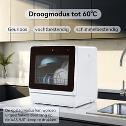SP® Mini Vaatwasser - Vrijstaande Vaatwasser - Afwasmachine - Wit - 43cm x 43cm x 46cm — thumbnail 5