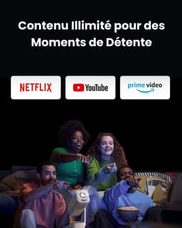 T1 Pro Mini-beamer, Dolby Audio en Turbo Sonic Bass, Smart beamer, Full HD 1080p, met HDR 10, wifi 6 en Bluetooth 5.4, ondersteunt 180° rotatie, autofocus en keystone, draagbare projector voor — thumbnail 3