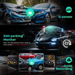 Dashboardcamera - Autocamera DVR - Veilige Rit Registratie - 4K Ultra HD Resolutie - 64 GB SD-kaart - Zwart — thumbnail 3
