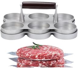 Vlees Patty Maker - Hamburger Pers - Perfecte Burgers Maken - 6 Kleine Roosters - 22.3x14.8x8.5cm — thumbnail 1
