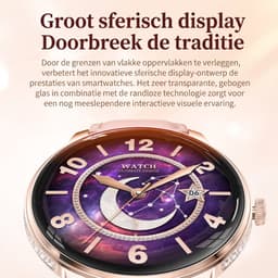 VASHOY HK38 - Smartwatch Dames - Horloge Dames - Full Screen - Bluetooth Spraakassistent – Hartslag, Bloeddruk, Stress, Slaap, Stappenteller - IP68 -Geschikt voor iOS/Android — thumbnail 2