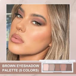 Nude oogschaduwpalet met 5 fluweelzachte, koelgetinte kleuren voor dagelijks gebruik en een natuurlijke make-up look — thumbnail 4