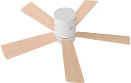 Plafondventilator met lamp - Diameter 106.6 cm - 6 snelheden & 3 kleuren - omkeerbare motor en stil - modern - Licht eiken — thumbnail 5
