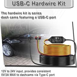 Dash Cam Hardwire Kit voor Dashcams met een USB-C Poort Multi-Size Hardwire Kits Voltage Indicator 24U Monitoring 12V-24V naar 5V met Laag Voltage Bescherming met Conversie A5-A8 — thumbnail 3