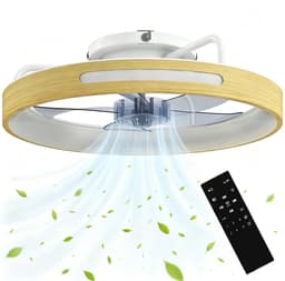 TEKROA® Plafondventilator met LED Verlichting 40W - 6 Snelheden -Stille DC Motor - Dimbaar - Afstandsbediening - Zomer & Winterstand — thumbnail 1