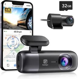 Evaux Boutique Dashcam - Dashcam voor auto - Dashcam voor auto voor en achter - nahtzicht - incl. app besturing - 4K display - incl 32GB kaart - Wifi en GPS - werkt ook wanneer je voertuig stilstaat — thumbnail 1
