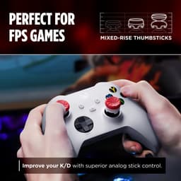 KontrolFreek FPS Inferno Thumbsticks - Rood/Wit (Xbox) — thumbnail 3