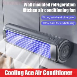 AURORAS-Wandventilator met 3 Snelheden – Draagbare Ventilator – Fluisterstil – Krachtige Luchtcirculatie – Voor Keuken, Slaapkamer, Kantoor & Woonkamer — thumbnail 2