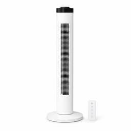oROMI Torenventilator 81 cm – 45W – 3 Snelheden & 3 Windmodi – Met Afstandsbediening, Timer en Oscillatie – Witte Slimme Staande Ventilator — thumbnail 1