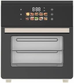 Heteluchtfriteuse Oven - Airfryer Keukenapparaat - Vetarm Koken - 360 Graden Circulatie - 15 Liter - Zwart — thumbnail 2