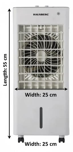 Hausberg HB-EKO 5054AB Aircooler - Luchtkoeler - 8L - 3 standen - Airco zonder afvoerslang - Koeling - Airconditioning — thumbnail 2